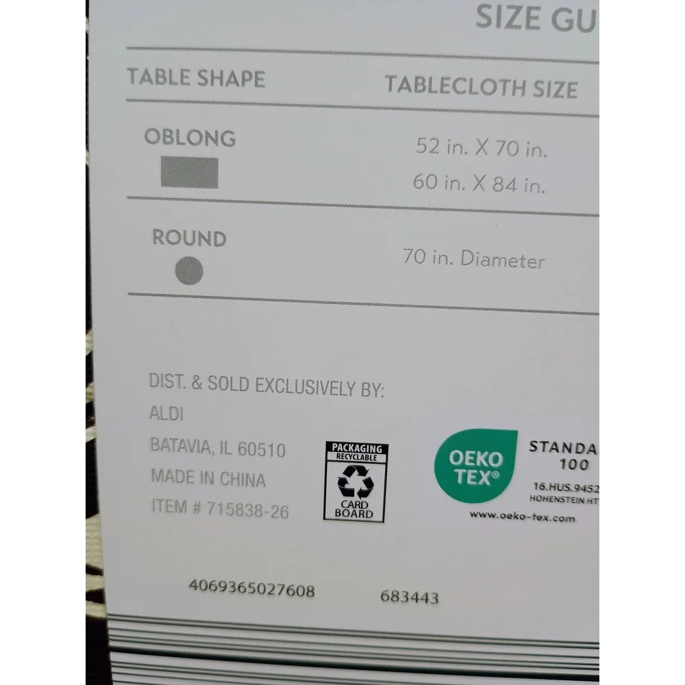 Kirkton House Football Vinyl Tablecloth Brown White Oblong 60x84 Game Day 715838
